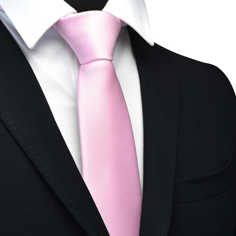 Branduce 3.15"（8cm） Mens Solid Satin Tie Pure Color Necktie for Business and Wedding + Gift Box - Image 2